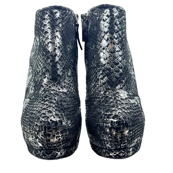 NEW Giuseppe Zanotti  Snakeskin Platform Heel Booties All Leather Size 38 - Picture 4 of 10